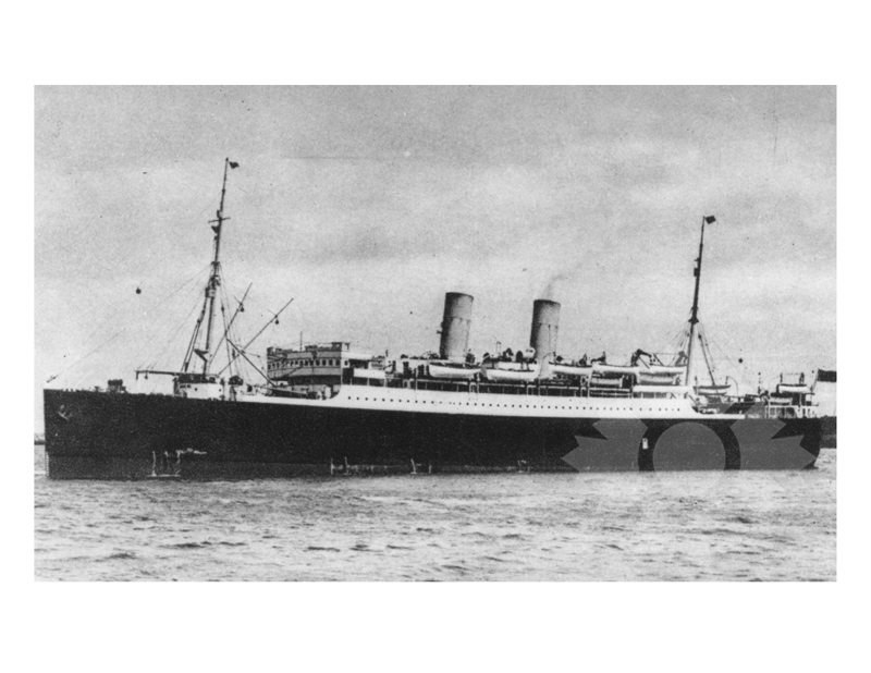 Photo en noir et blanc du navire Metagama (SS) (1914-1930) DI2013.315.1