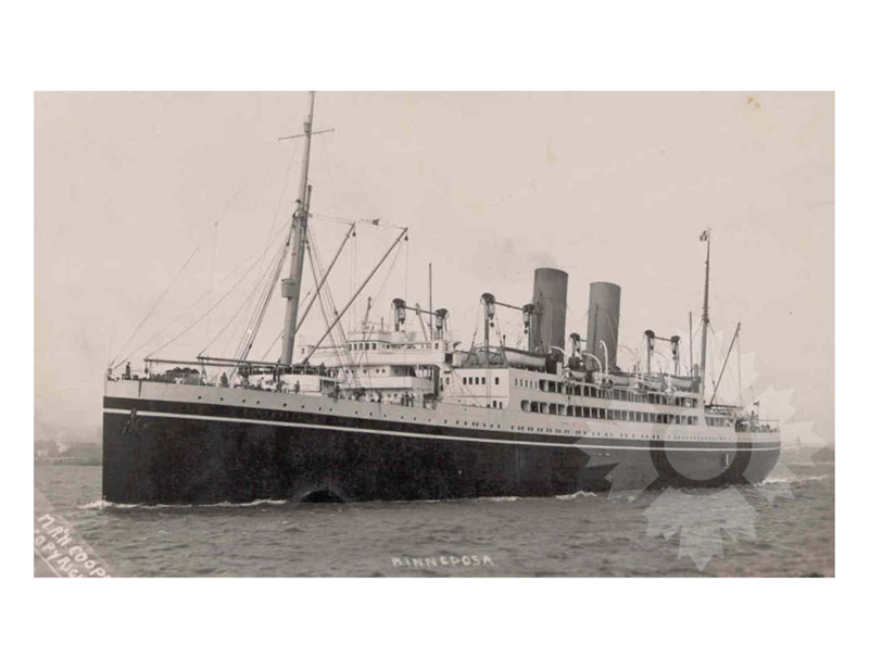 Photo en noir et blanc du navire Minnedosa (RMS) (1917-1935)