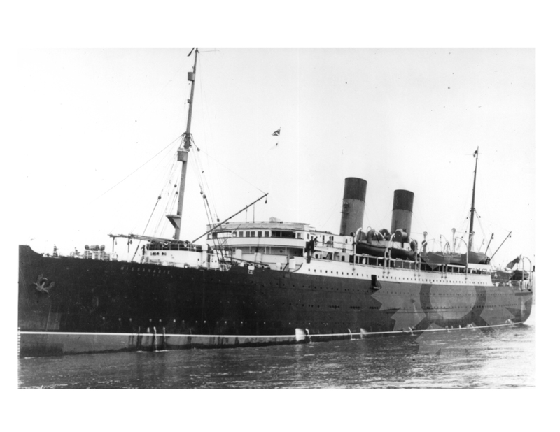 Photo en noir et blanc du navire Missanabie (SS) (1914-1918)