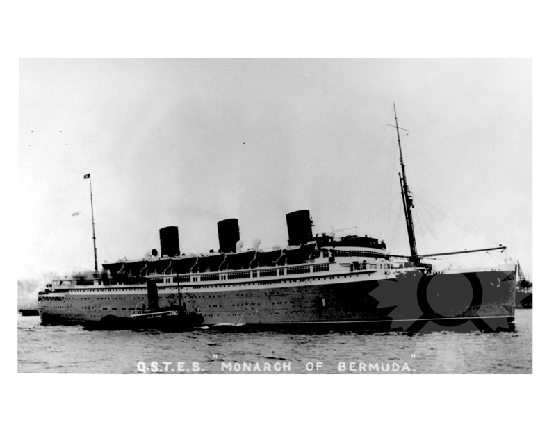 Photo en noir et blanc du navire Monarque des Bermudes (SS) (1931-1947)