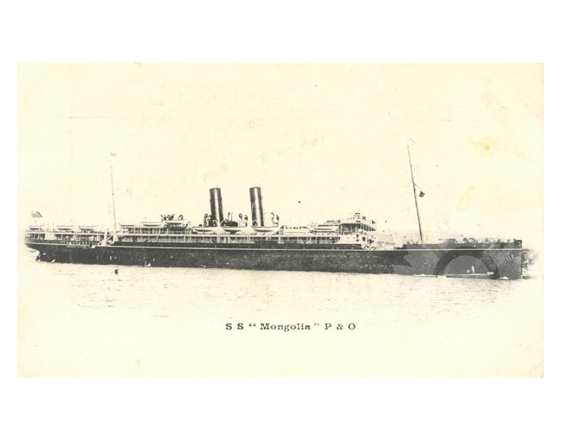 Photo en noir et blanc du navire Mongolie (SS) (1903-1917)