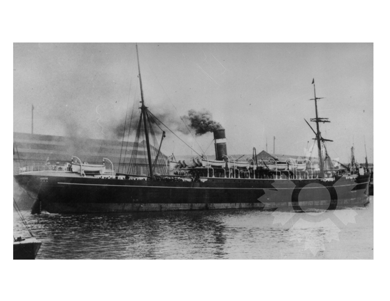 Photo en noir et blanc du navire Mongolian (SS) (1891-1915)