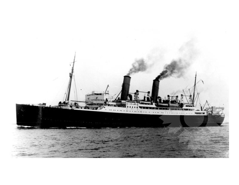 Photo en noir et blanc du navire Montclare (SS) (1921-1939) HMS (1939-1958)