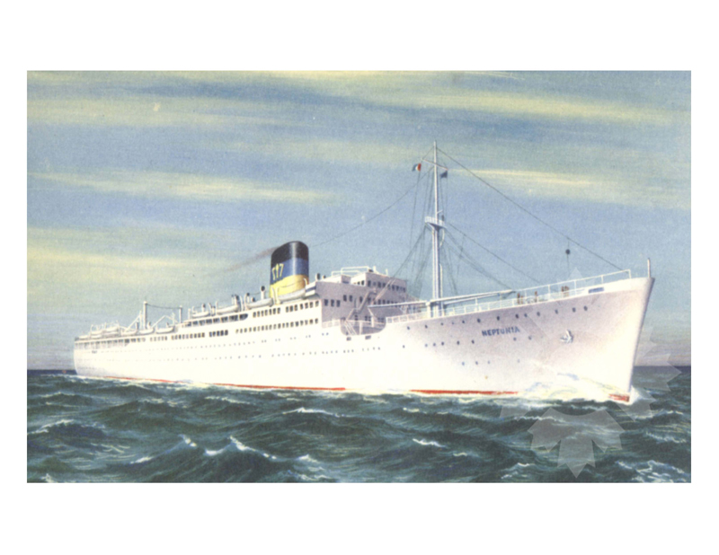 Photo en couleur du navire Neptunia (SS) (1948-1958)