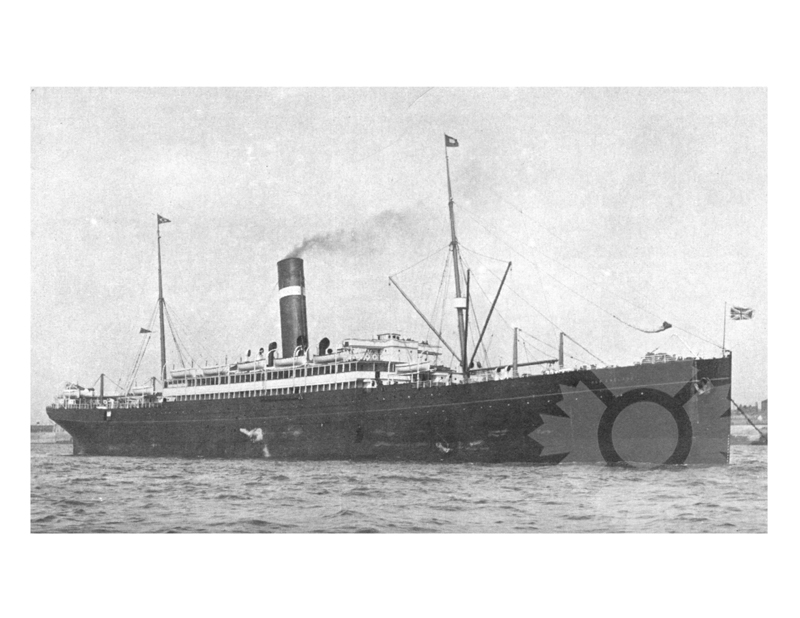 Photo en noir et blanc du navire Nouvelle-Angleterre (SS) (1898-1903)