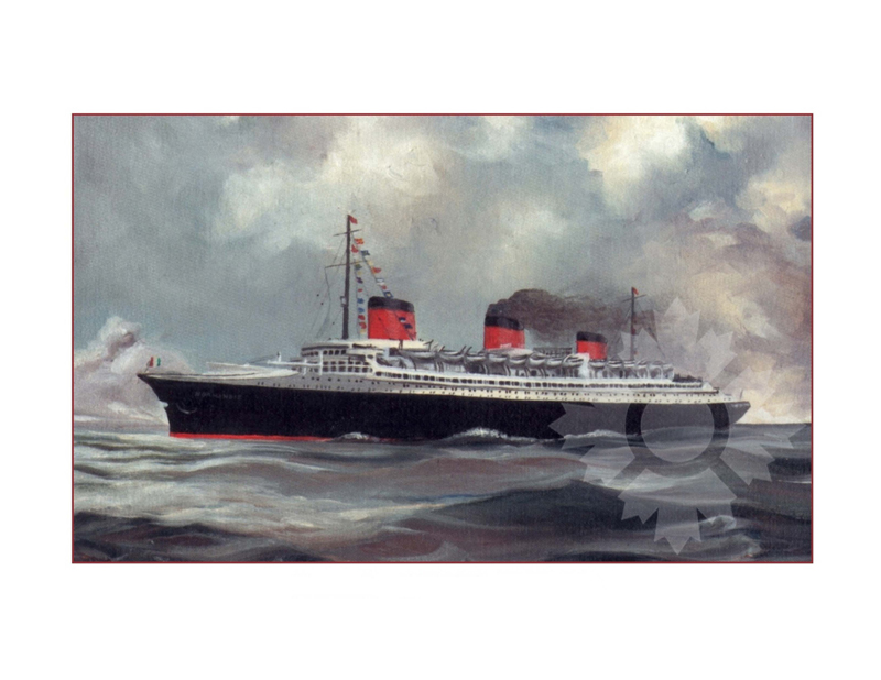 Photo en couleur du navire Normandie (SS) (1932-1941)