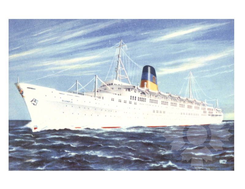 Photo en couleur du navire Olympia (TS) (1953-1974)