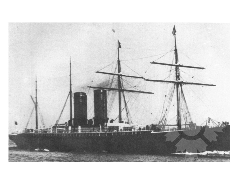Photo en noir et blanc du navire Oregon I (SS) (1883-1896)