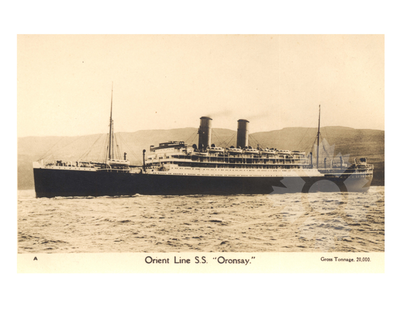 Photo en noir et blanc du navire Oronsay (SS) (1925-1942)