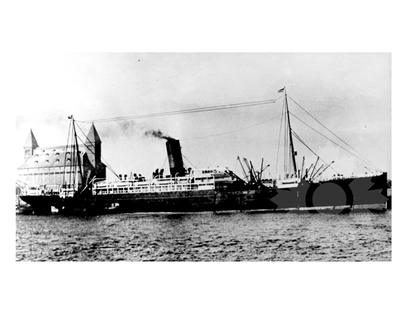Photo en noir et blanc du navire Oscar II (SS) (1901-1933)