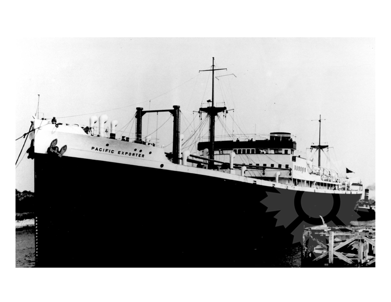 Photo en noir et blanc du navire Pacific Exporter (SS) (1928-1951)