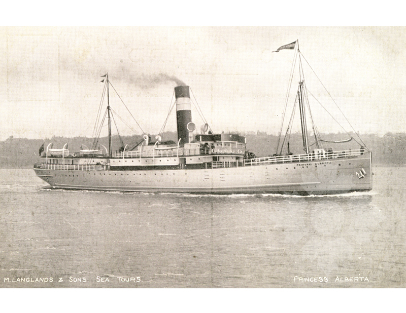 Photo en noir et blanc du navire Princess Alberta (SS) (1905-1917)