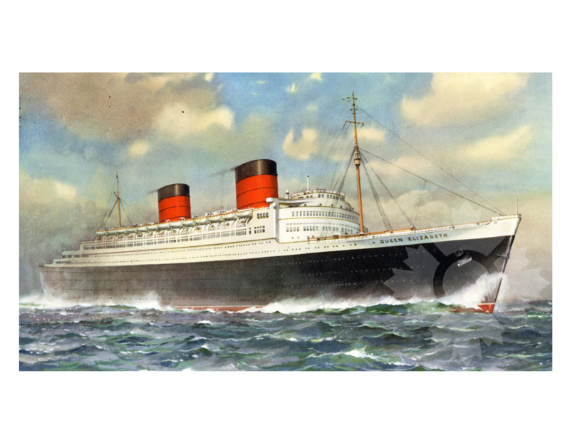 Photo en couleur du navire Queen Elizabeth C (RMS) (1940-1968)