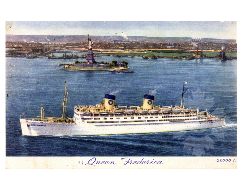 Photo en couleur du navire Queen Frederica (SS) (1954-1978)