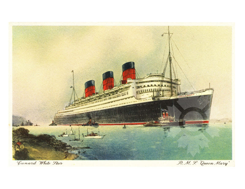 Photo en couleur du navire Queen Mary (RMS) (1936-1967)