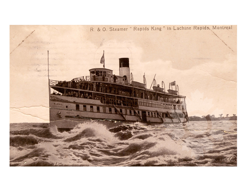 Photo en noir et blanc du navire Roi des Rapides (SS) (1907-1946)
