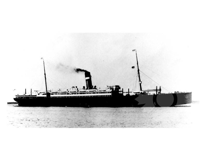 Photo en noir et blanc du navire Rijndam (SS) (1901-1929)