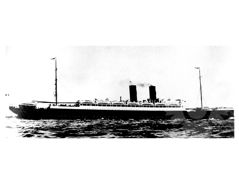 Photo en noir et blanc du navire Rochambeau (SS) (1911-1934)