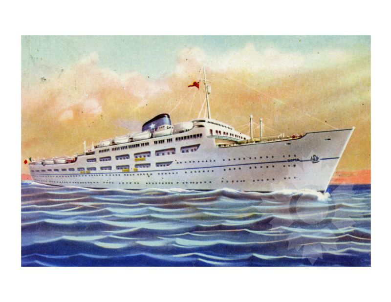 Photo en couleur du navire Roma (SS) (1950-1967)
