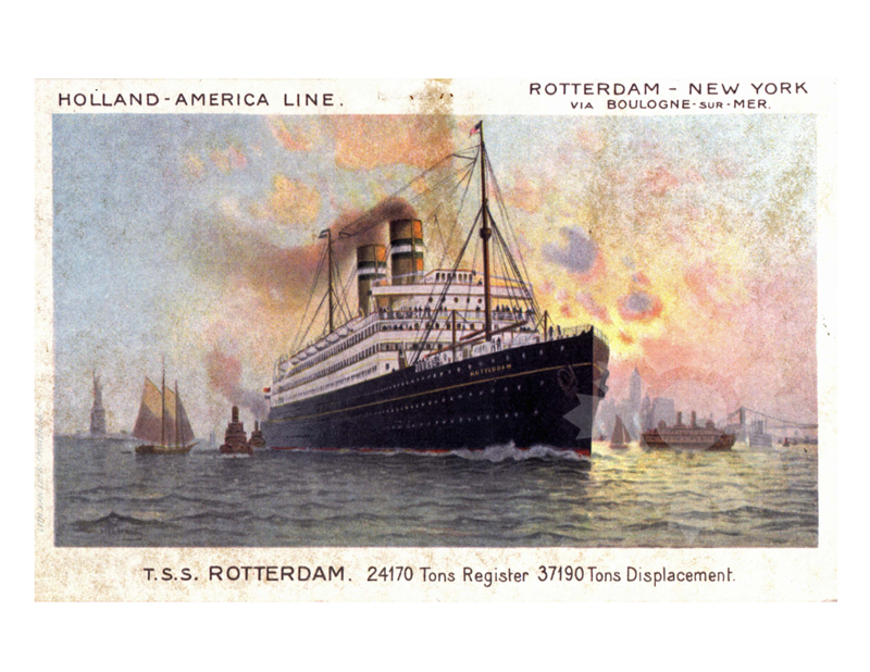 Photo en couleur du navire Rotterdam (TSS) (1908-1940)
