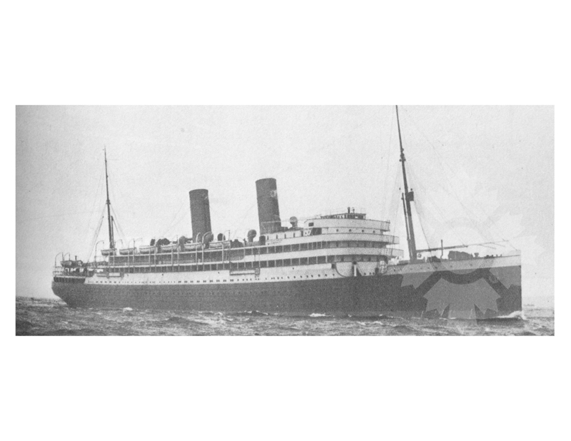 Photo en noir et blanc du navire Royal Edward (RMS) (1910-1915)