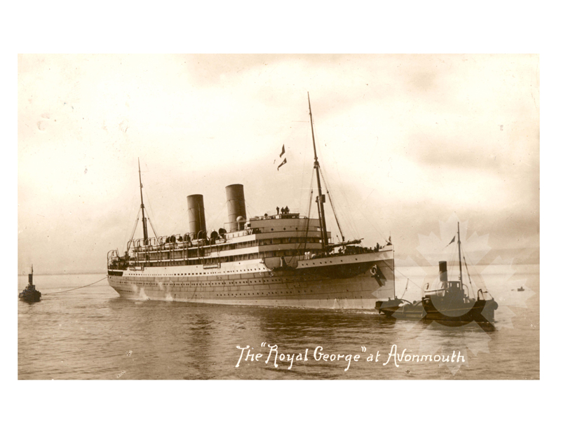 Photo en noir et blanc du navire Royal George (RMS) (1910-1922)