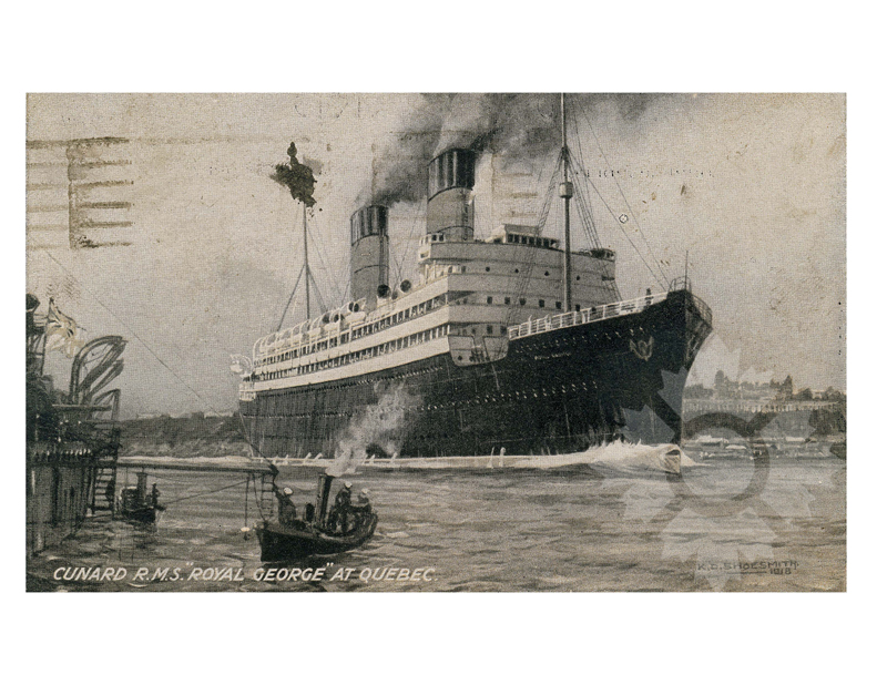 Photo en noir et blanc du navire Royal George (RMS) (1910-1922)