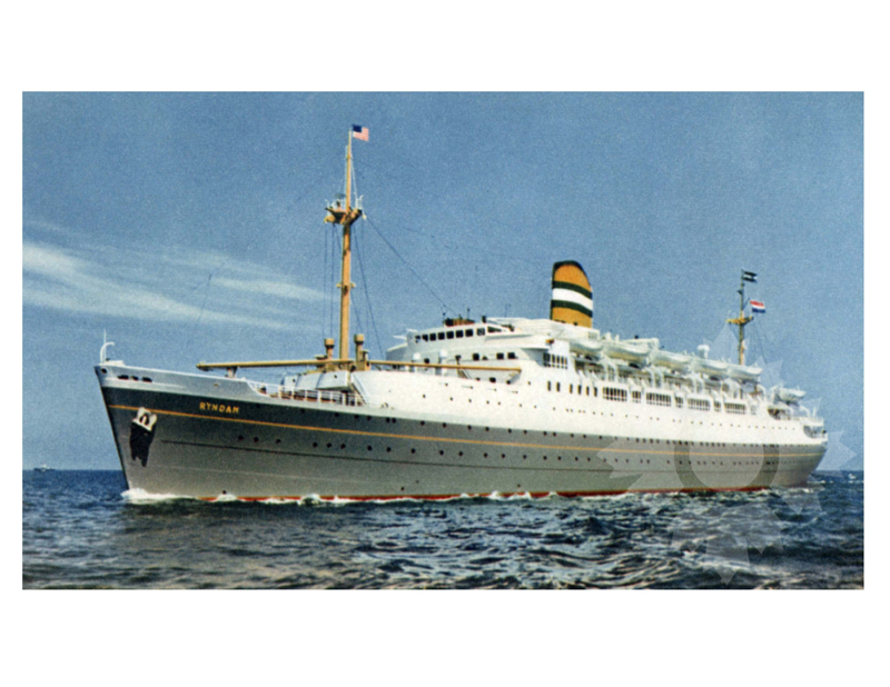 Photo en couleur du navire Ryndam (SS) (1950-1972)