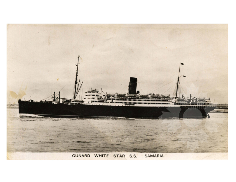 Photo en noir et blanc du navire Samaria (RMS) (1920-1956)