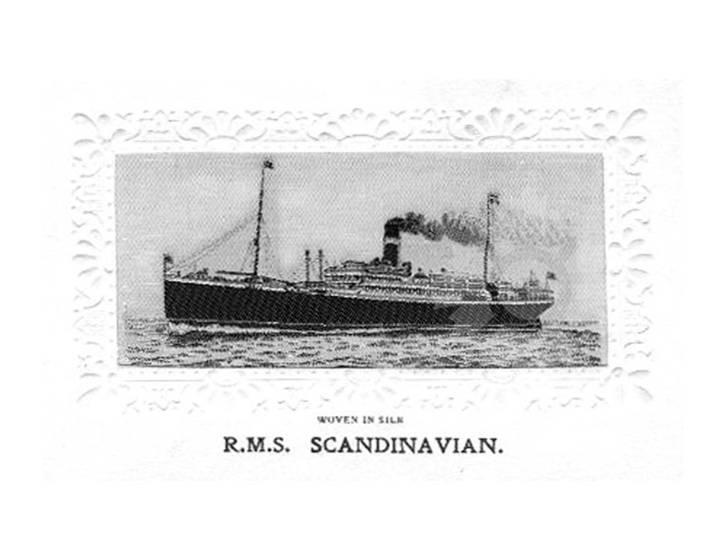 Photo en noir et blanc du navire Scandinave (RMS) (1912-1923)