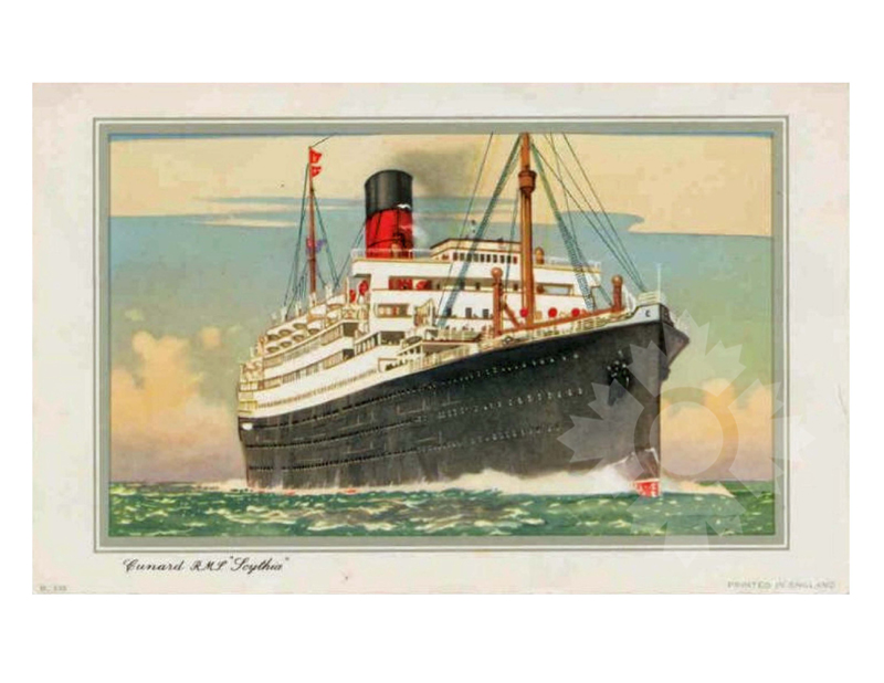 Photo en couleur du navire Scythia (RMS) (1921-1958)