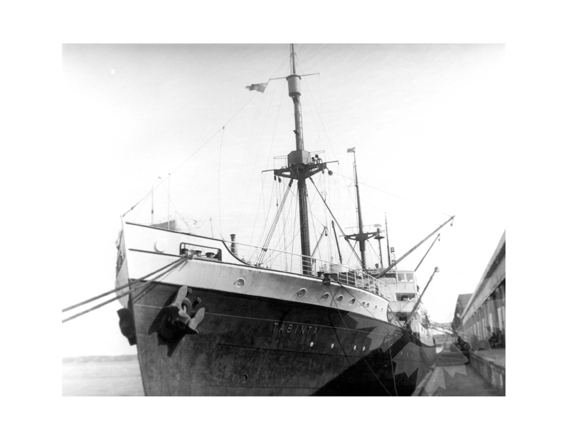 Photo en noir et blanc du navire Tabinta (SS) (1930-1961)