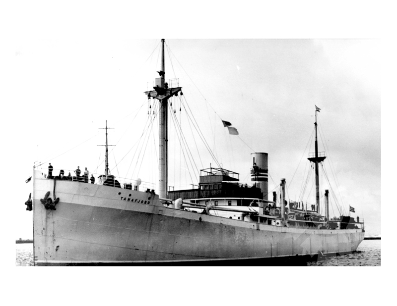 Photo en noir et blanc du navire Tanafjord (SS) (1921-1954)