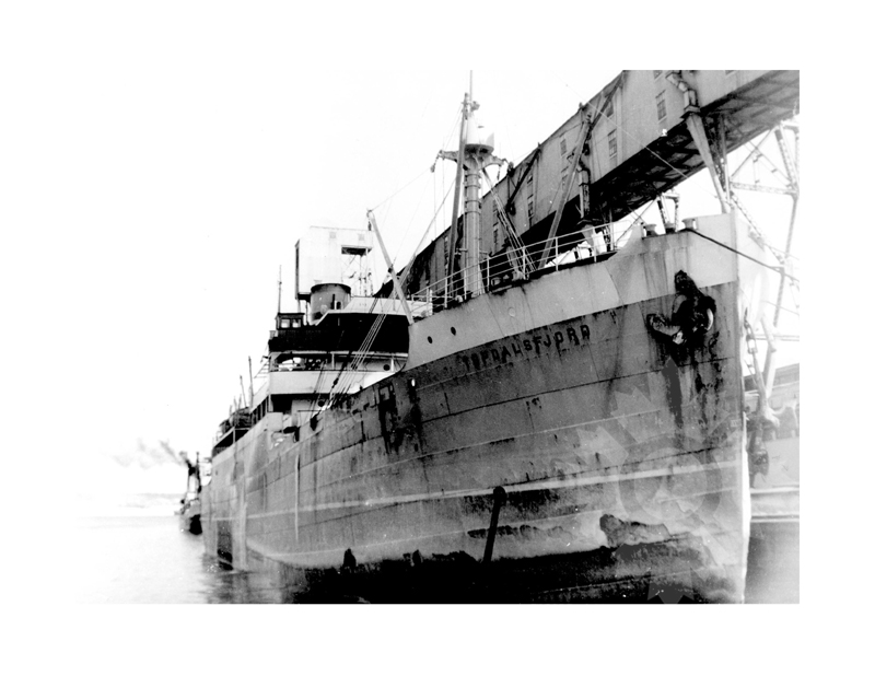 Photo en noir et blanc du navire Topdalsfjord (SS) (1921-1955)