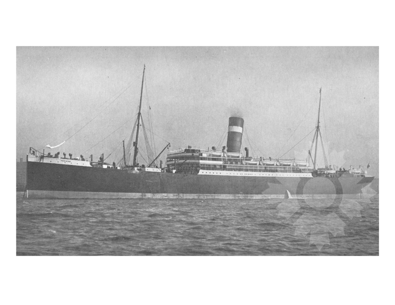 Photo en noir et blanc du navire Tunisien (RMS) (1900-1922)