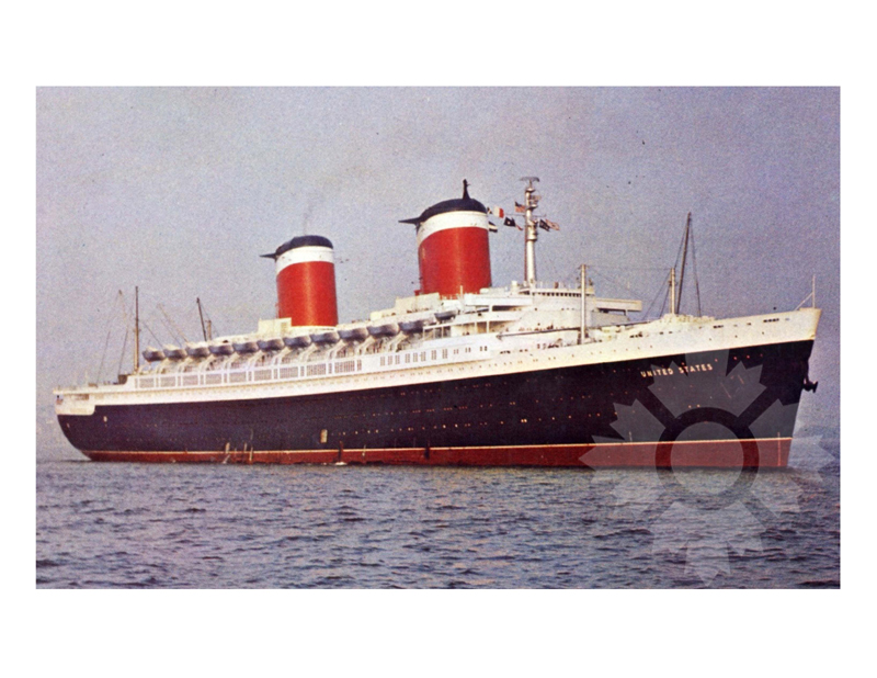 Photo en couleur du navire États-Unis II (SS) (1952-1969)