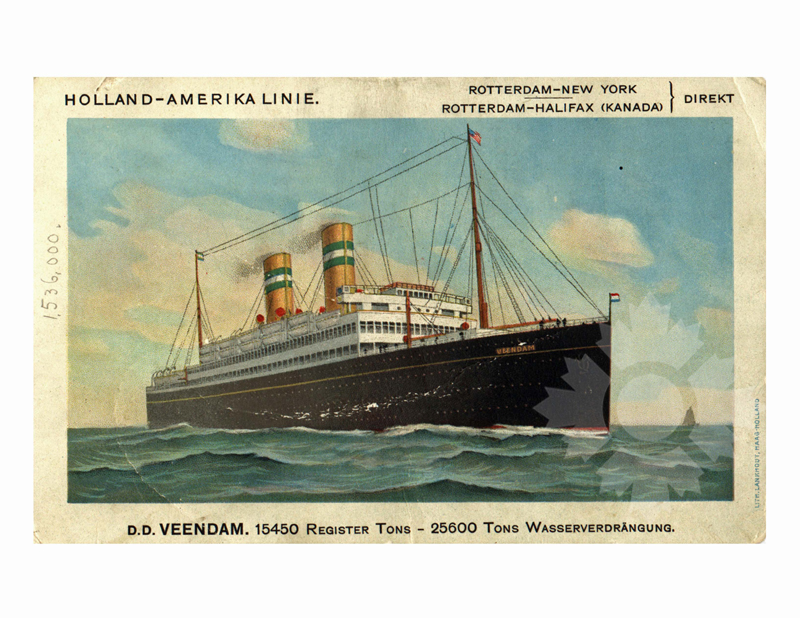Photo en couleur du navire Veendam (SS) (1923-1953)