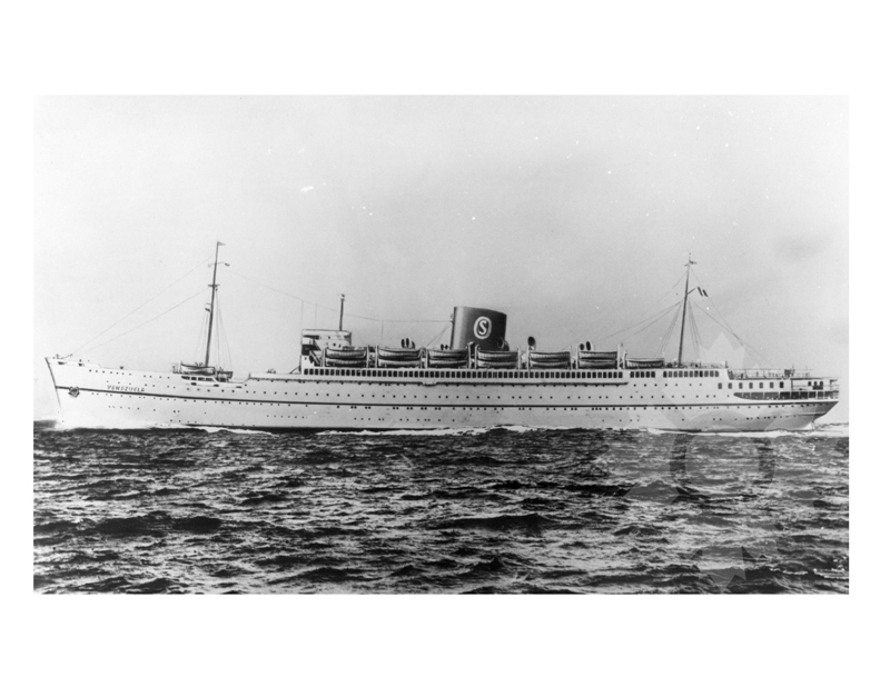 Photo en noir et blanc du navire Venezuela (SS) (1956-1962)