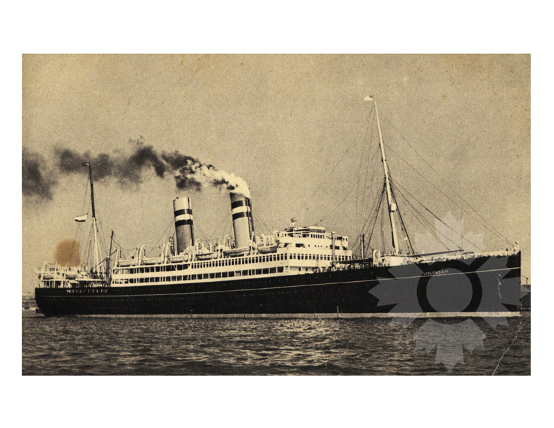 Photo en noir et blanc du navire Volendam (SS) (1922-1952)