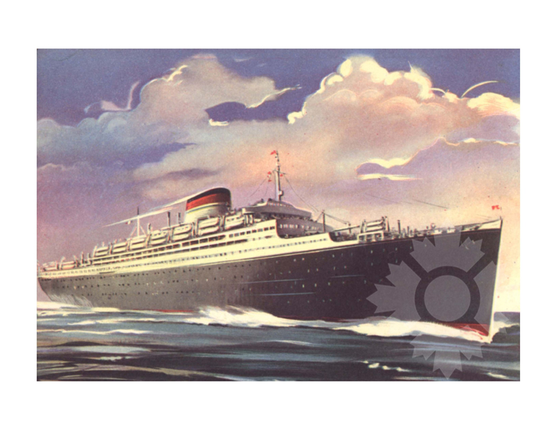 Photo en couleur du navire Volcania (MS) (1926-1965)