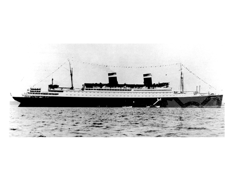 Photo en noir et blanc du navire Washington (SS) (1933-1965)