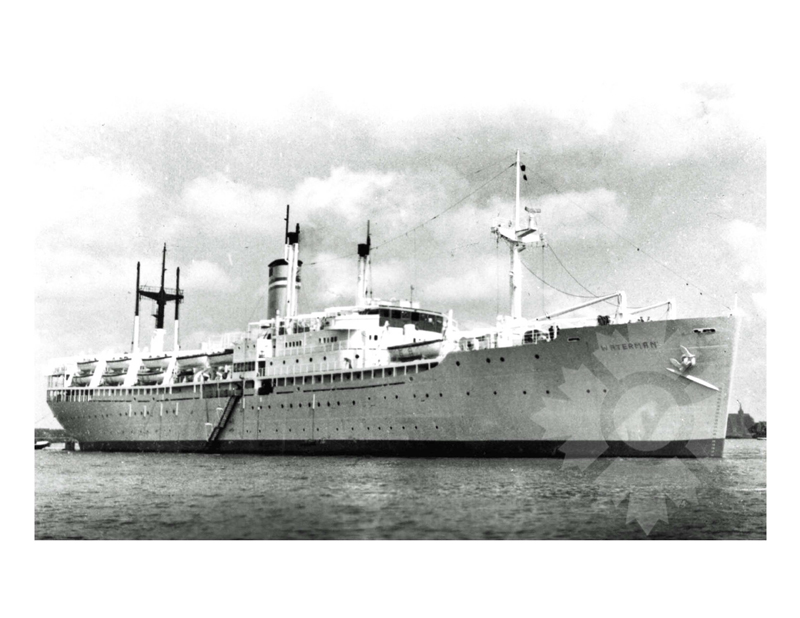 Photo en noir et blanc du navire Waterman (SS) (edited) (1947-1963)