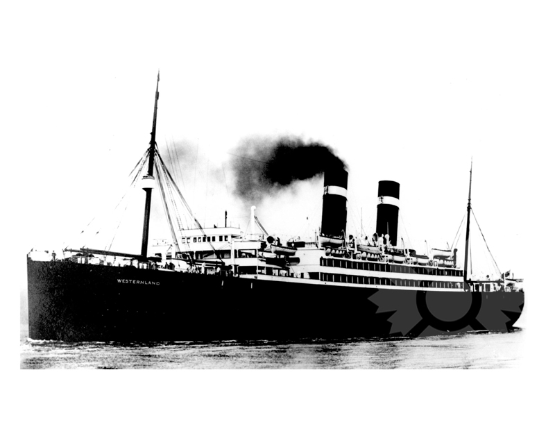 Photo en noir et blanc du navire Westernland (SS) (1929-1947)