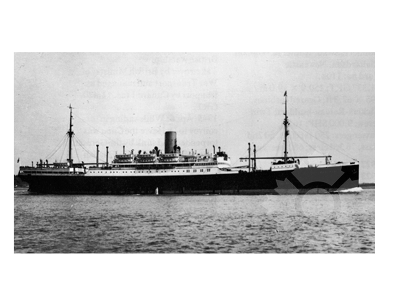 Photo en noir et blanc du navire Westphalia (SS) (1923-1947)