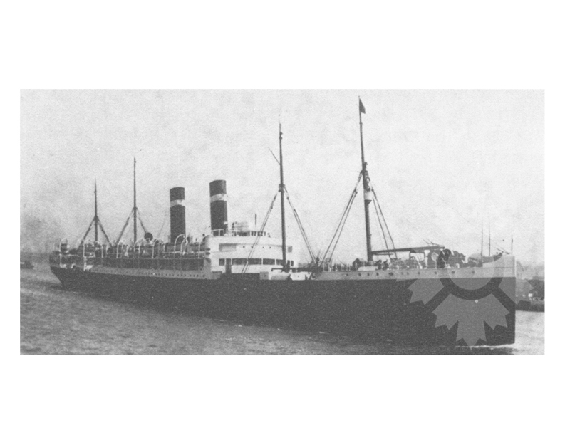 Photo en noir et blanc du navire Zeeland II (SS) (1901-1915)