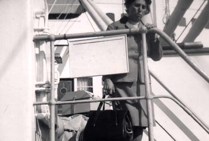 La famille Di Giuseppe à bord du M.S. Saturnia, 1964. Musée canadien de l’immigration du Quai 21 (DI2013.1788.3).