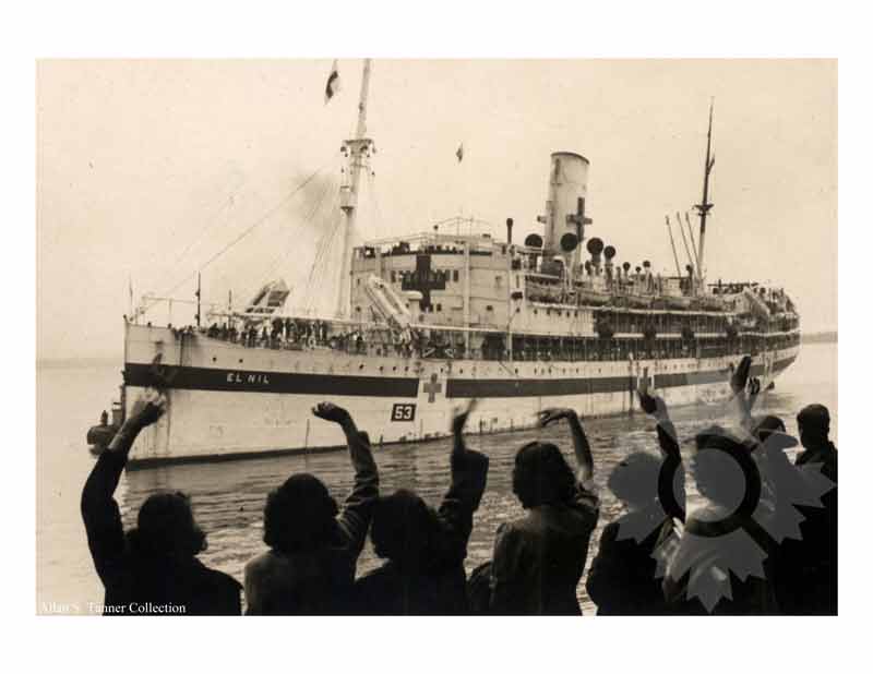 Photo en noir et blanc du navire El Nil (SS) (1933-1950) WWII