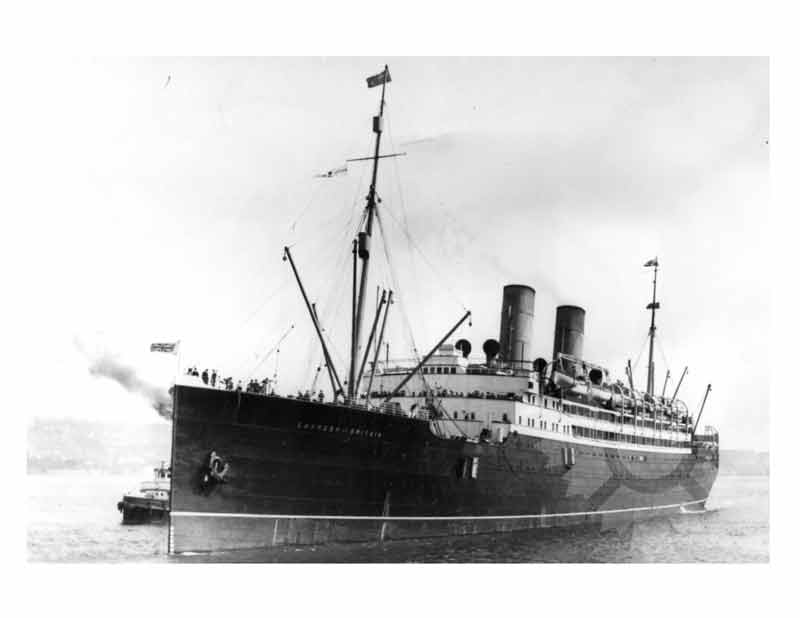 Photo en noir et blanc du navire Impératrice de Grande-Bretagne I (RMS) (1905-1924)