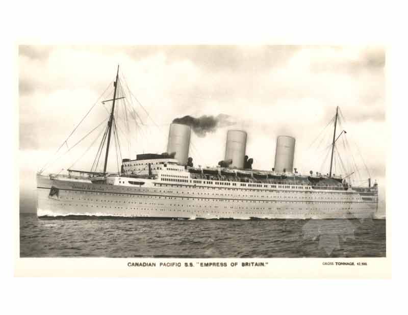 Photo en noir et blanc du navire Impératrice de Grande-Bretagne II (RMS) (1931-1940)