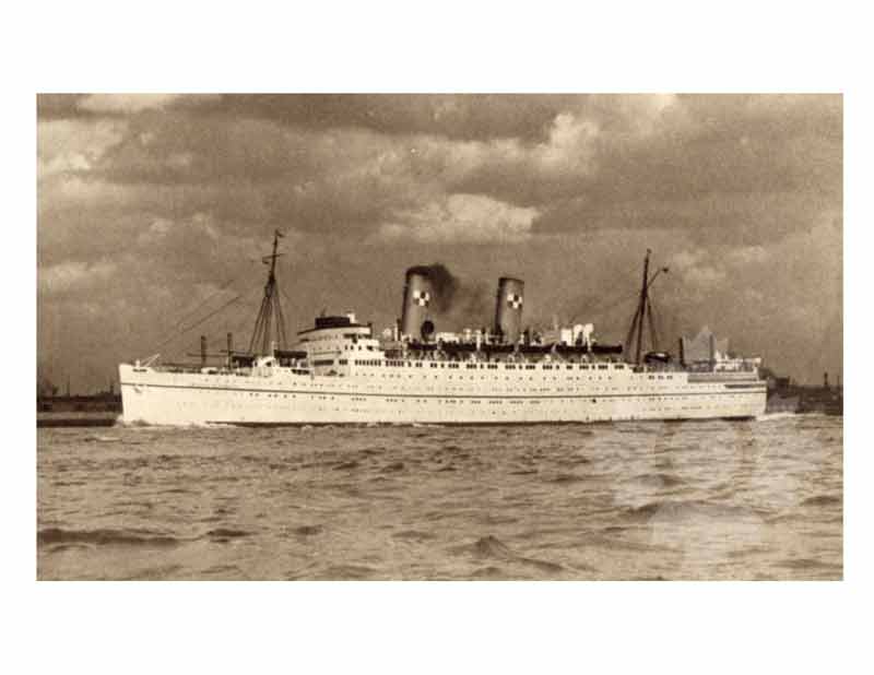 Photo en noir et blanc du navire Impératrice du Canada II (RMS) (1947-1953)